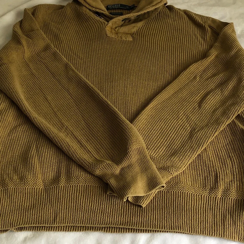 Polo by Ralph Lauren Men's Mustard Turtleneck Sweater